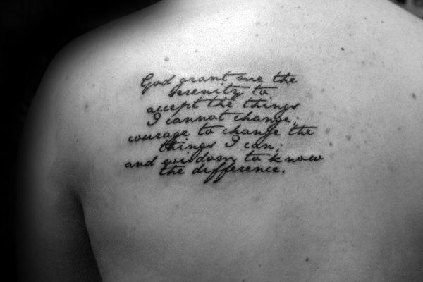 50 serenity prayer tattoo designs for men uplifting ideas