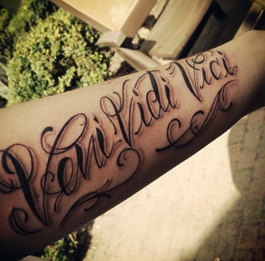 Tattoo Tuesday: Hands in Arms – VENI, VIDI