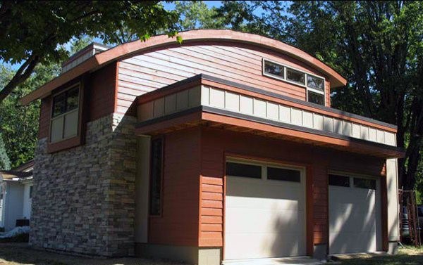 Curved Roof Detached Garage Ideas
