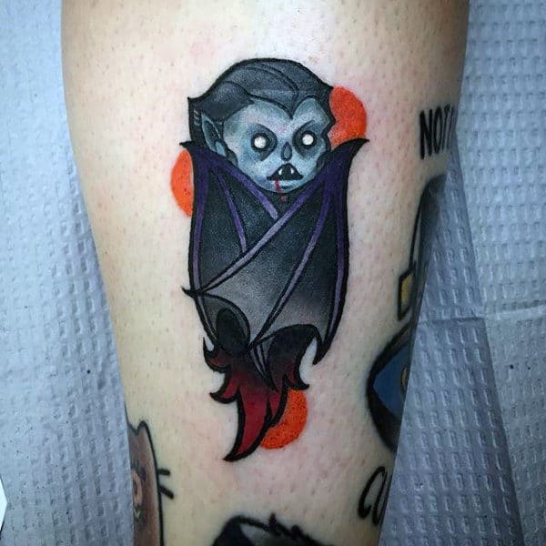 Cute Baby Ghost Halloween Tattoo Male Ankles