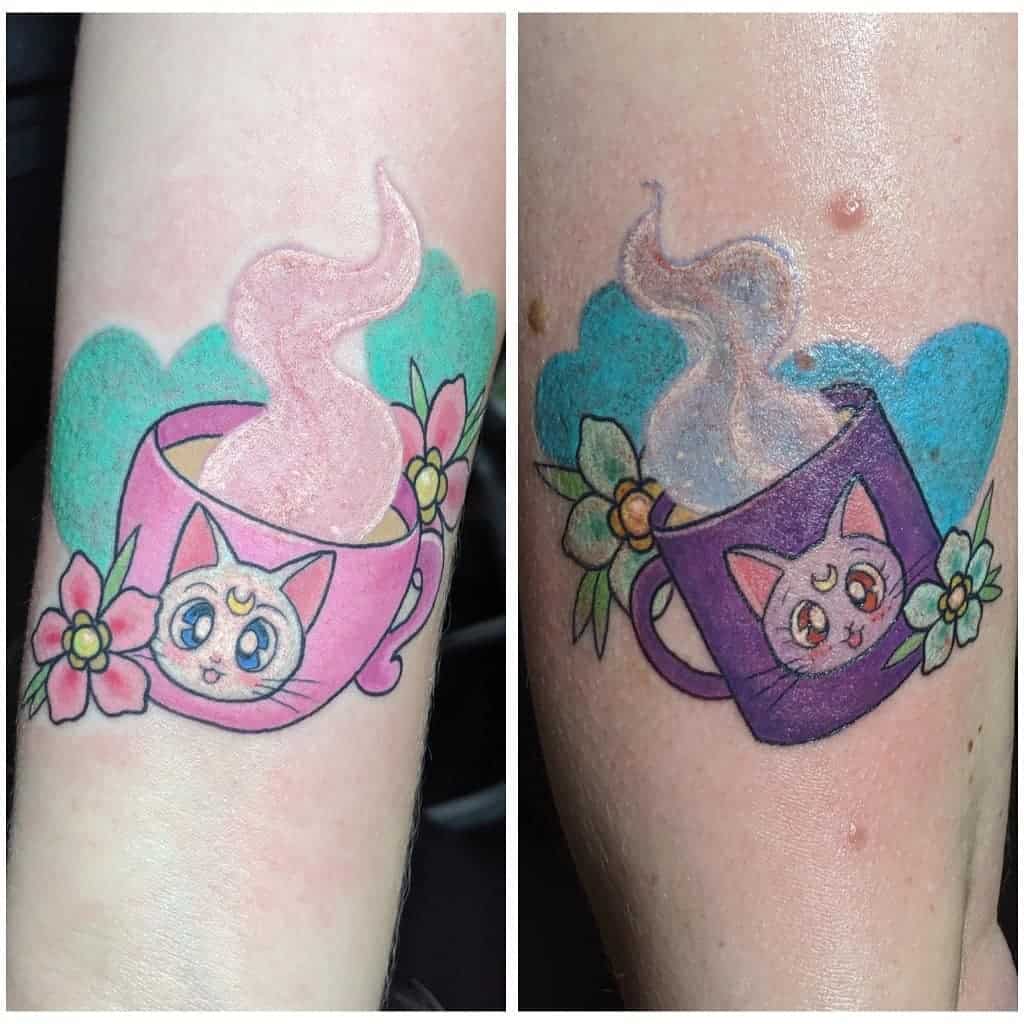 Cute Matching Cups Friendship Tattoo