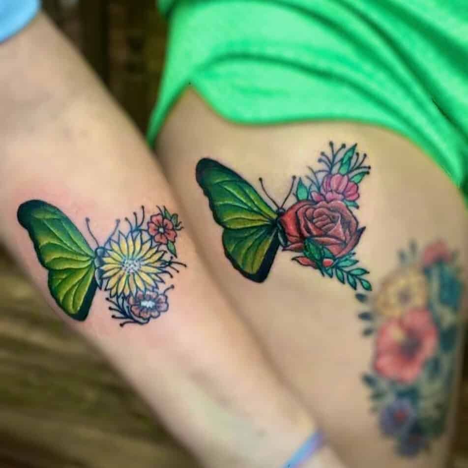 Tattoo uploaded by Stephanie Bolton  shintattoo butterfly daisies  ornatetattoo  Tattoodo