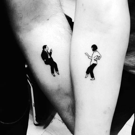Dancing Characters Couples Tattoos