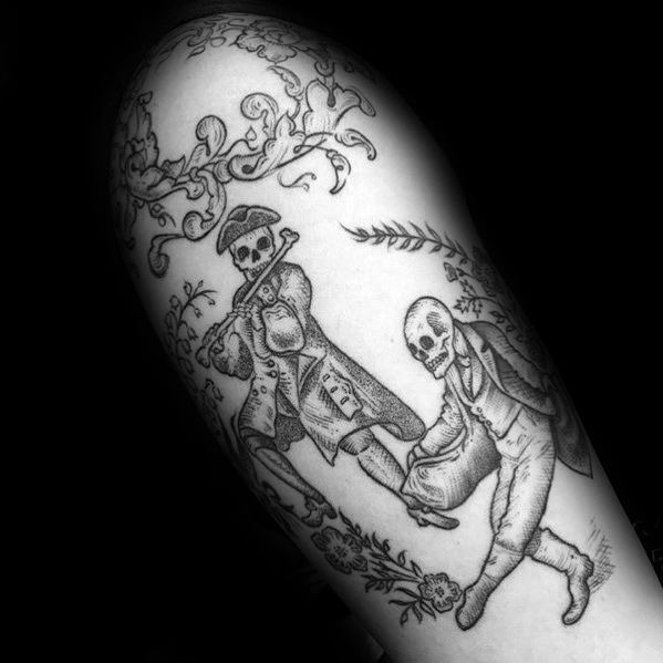 Image result for dancing skeleton tattoo  Tattoos for guys Sleeve tattoos  for women Skeleton tattoos