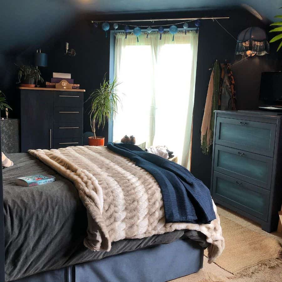 dark blue bedroom ideas homehousehomeuk