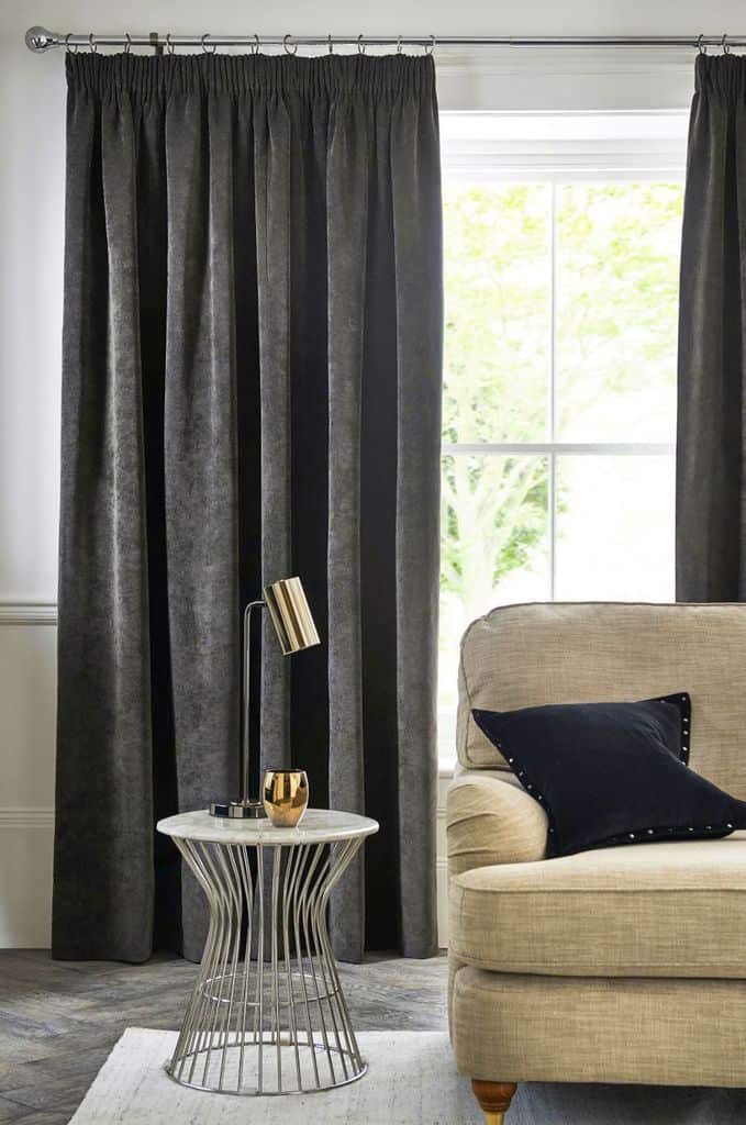 Dark Coloured Living Room Curtain