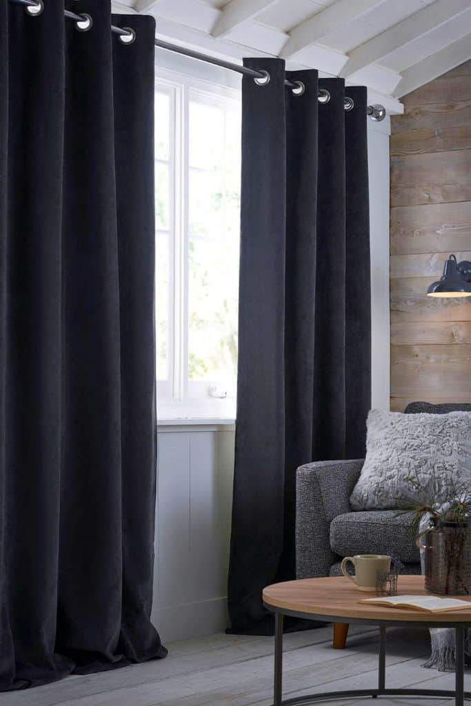 Dark Coloured Living Room Curtain