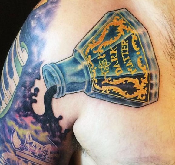 Dark Matter Glass Bottle Amazing Guy Tattoos On Chest