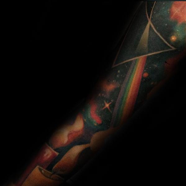 Dark Side Of The Moon Tattoo Ideas For Males Arm Sleeve