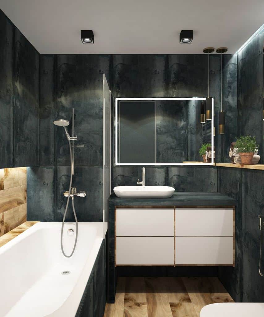Dark Small Bathroom Tile Ideas
