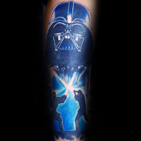 Darth Vader Lightsaber Forearm Sleeve Guys Tattoos