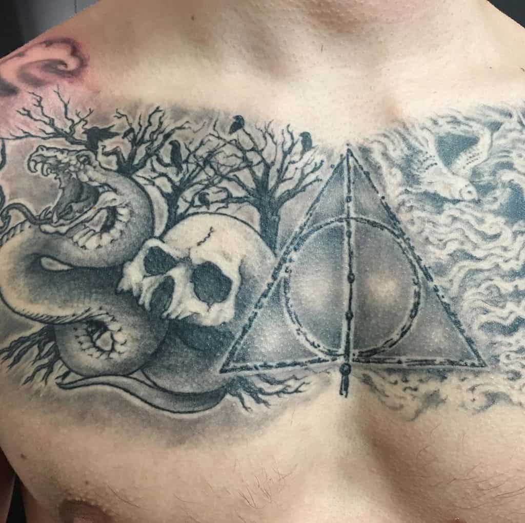 deatheaters harry potter deathly hallows tattoo