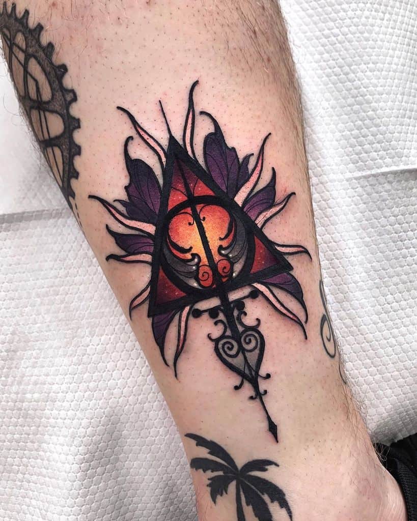 deathly hallows tattoo ideas on wrist