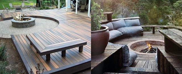 Top 50 Best Deck Fire Pit Ideas Wood, Floating Deck With Fire Pit Ideas