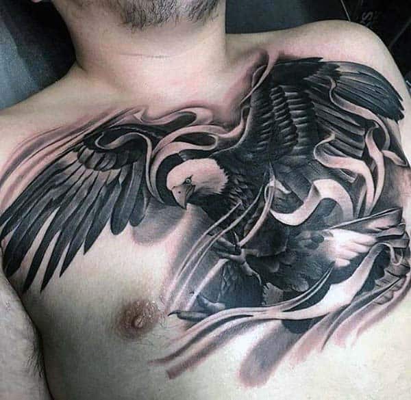 Decorative Eagle Guys Nice Chest Tattoos