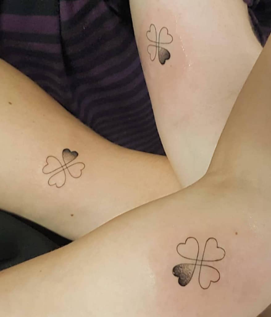 Delicate Fine Line Friendship Tattoo