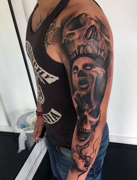 Demonic Tattoo Sleeves For Men