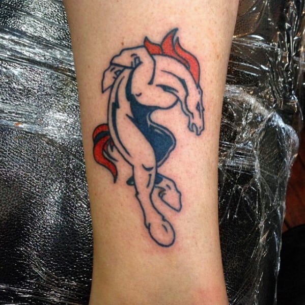 Denver Broncos Mens Inner Forearm Tattoos