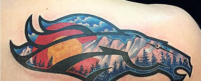 Denver broncos tattoos designs