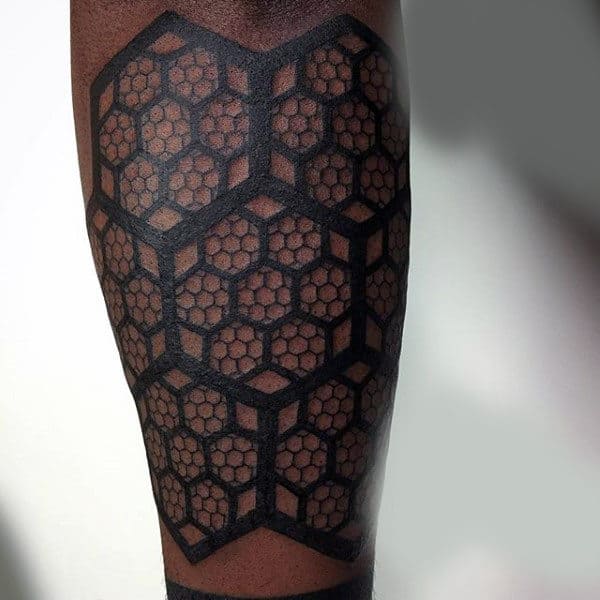 1. Forearm Honeycomb Tattoos.