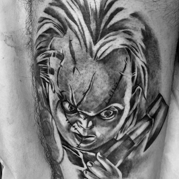 Detailed Mens Chucky Tattoo Design Ideas