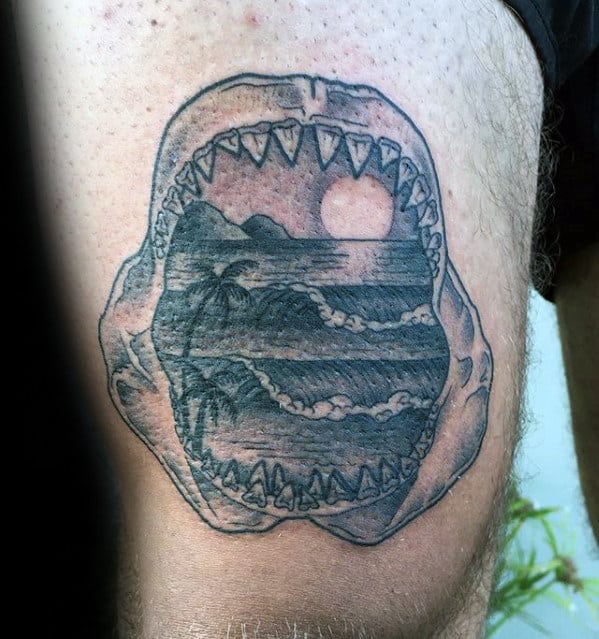 shark mouth on knee tattooTikTok Search