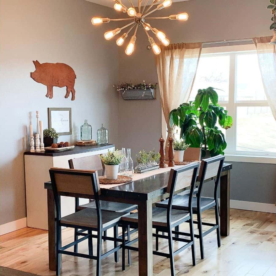 modern farmhouse decor dining room