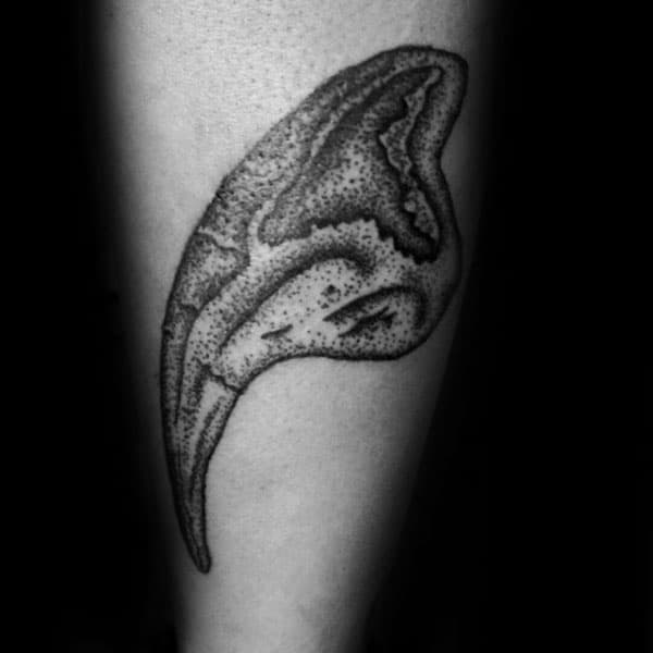 Dinosaur Trex Pointillism Mens Small Tattoo Ideas