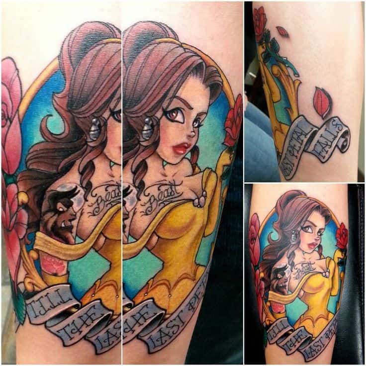 Disney Beauty And The Beast Belle Tattoo