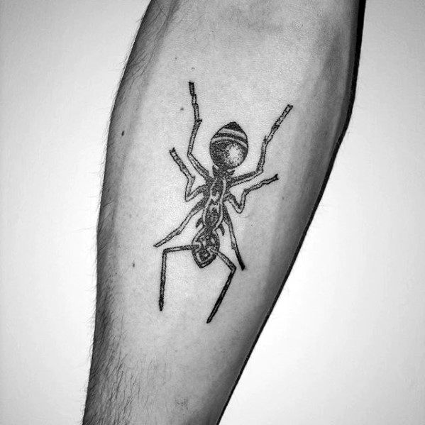 Distinctive Inner Forearm Small Male Ant Tattoo Designs