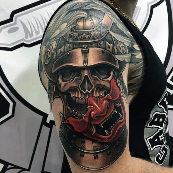Distinctive Male Badass Skull Tattoo Designs