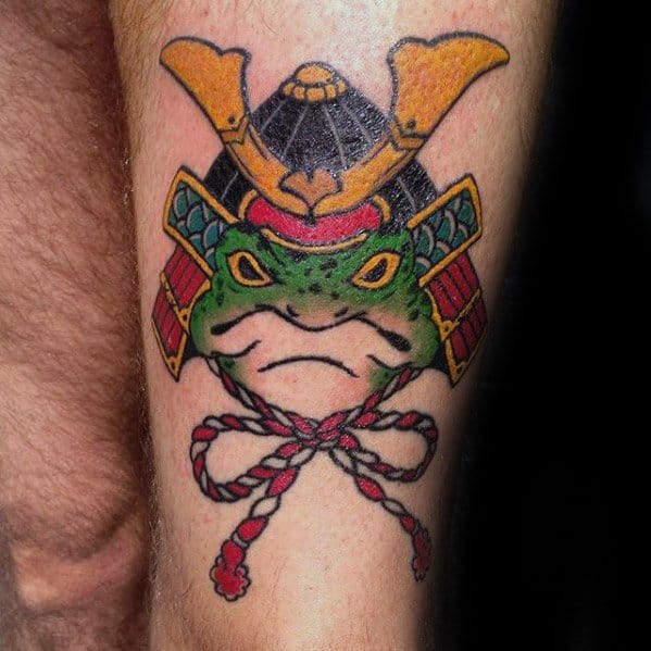 Distinctive Male Toad Tattoo Designs On Thigh