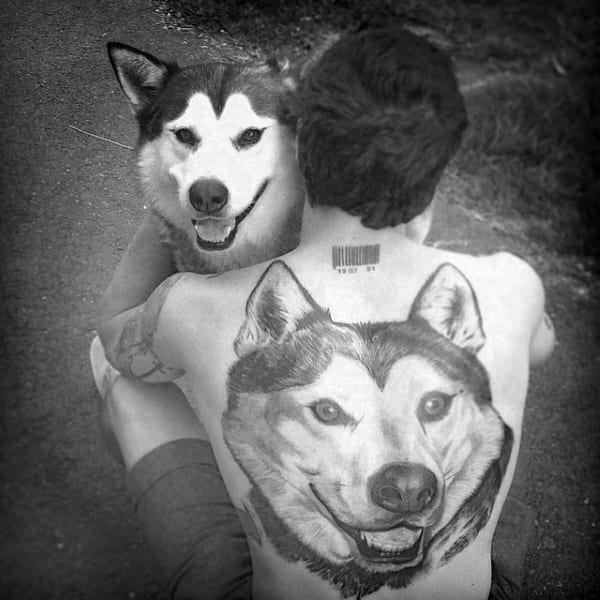 Distinctive Siberian Husky Tattoos For Men