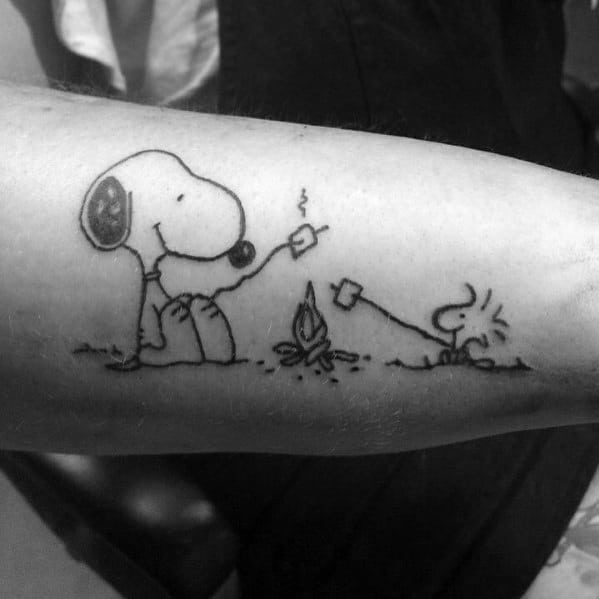 Share more than 67 snoopy and woodstock tattoo  vovaeduvn