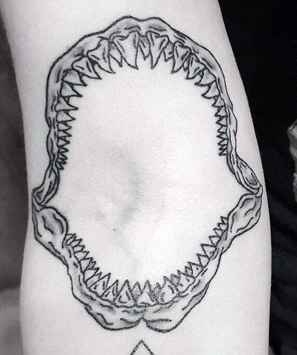 Ditch Tattoo Shark Jaws Designs For Males