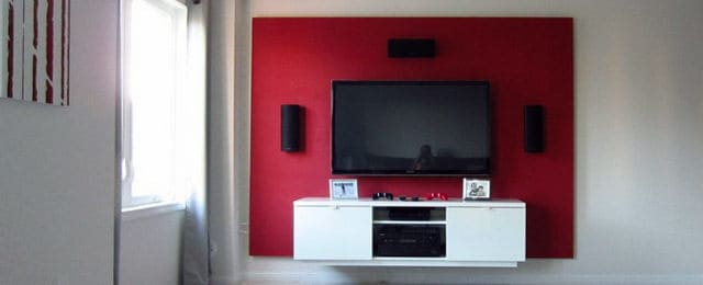 DIY Floating Wall Bachelor Pad TV Stand