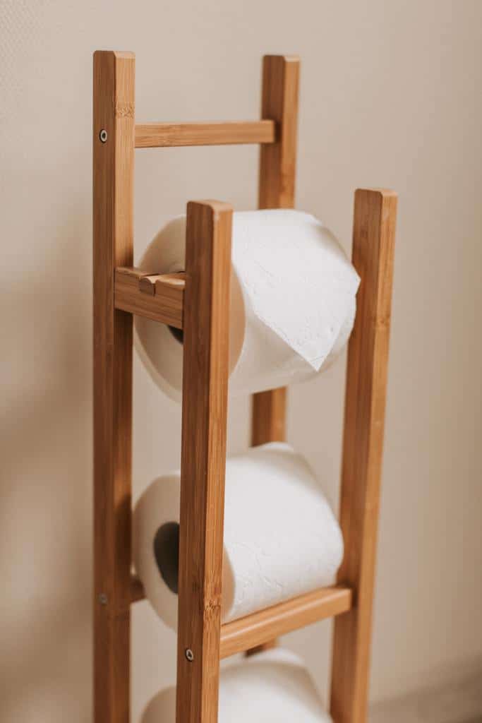 wood toilet roll holder
