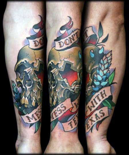 Texas Style Cover Up by Ron Goulet  Tattoos