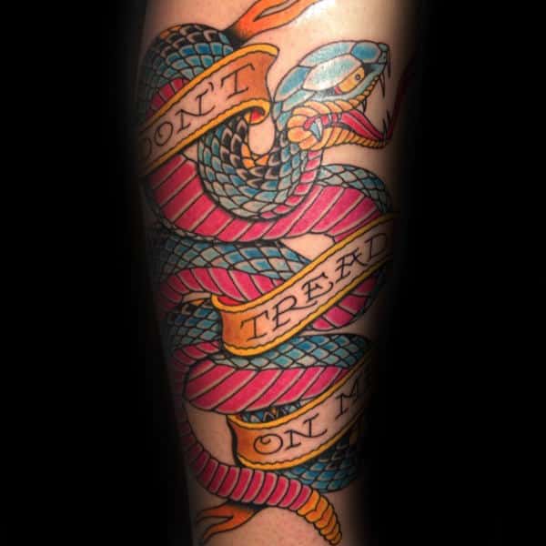 All Saints Tattoo Diamondback rattlesnake tattoo traditional style