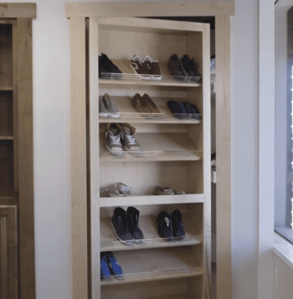 Shoe Rack Door, Shoe Storage Hidden Door