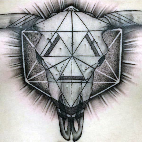 Tattoo uploaded by Tara • #davidetrifoni #bull #geometric #animal #Taurus •  Tattoodo