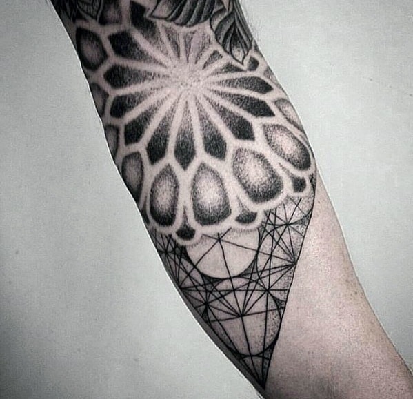 Dotwork Geometric Pattern Ditch Mens Tattoo Ideas
