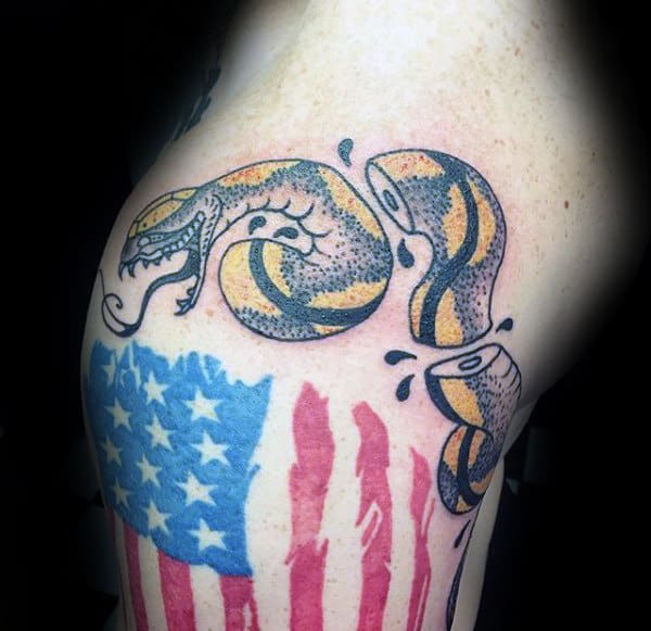 Dotwork Join Or Die Snake Mens Arm Tattoos