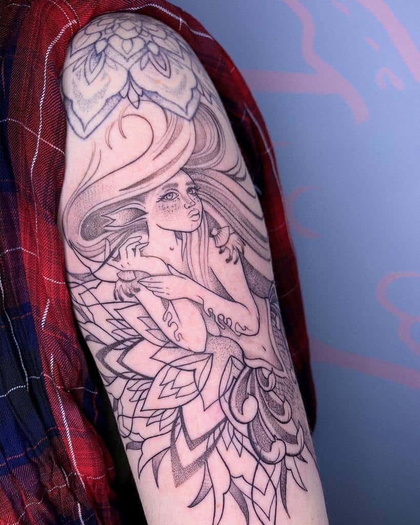 dotwork-mermaid-tattoo-lkavel