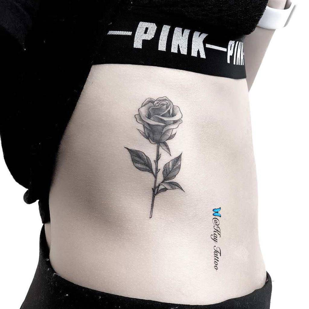dotwork simple rose tattoos ktattoo_vegas