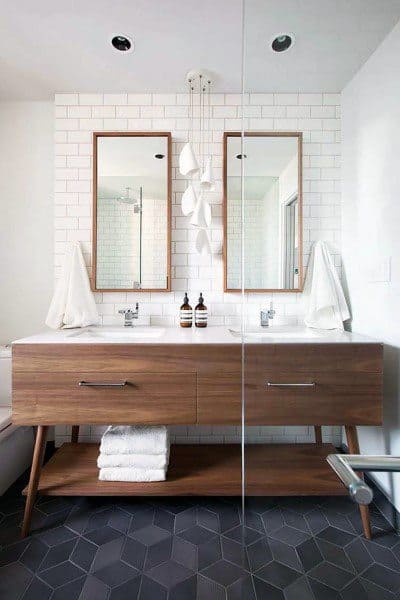 Double Bathroom Mirror Ideas