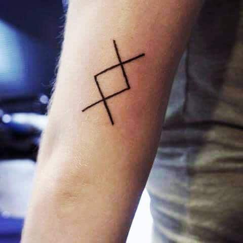 Double X Small Minimalist Tattoos For Men On Tricep