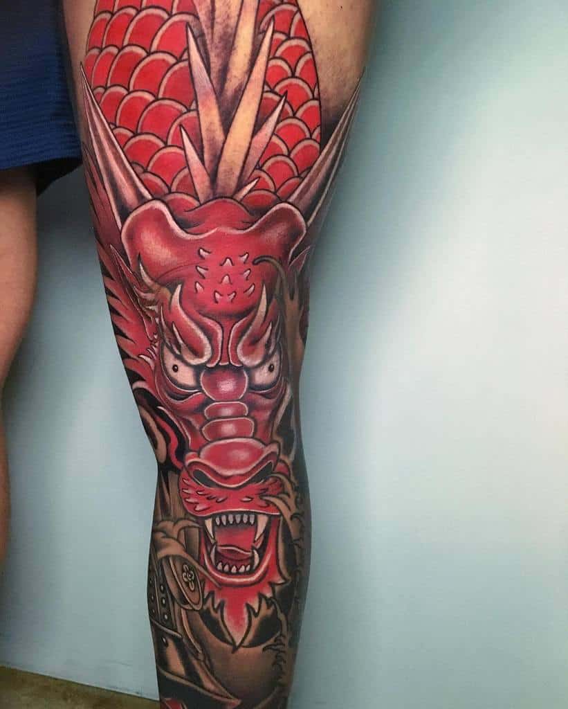 dragon-japanese-oriental-leg-sleeve-tattoo-josecalderonart