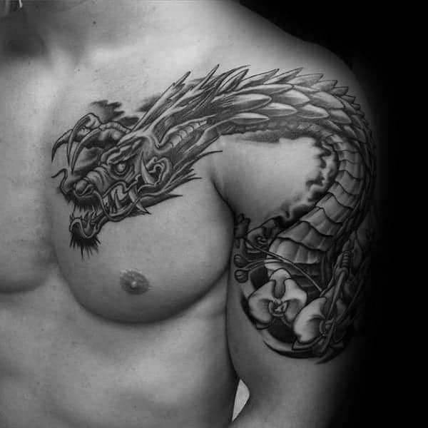 dragon-orchid-mens-arm-and-chest-tattoos