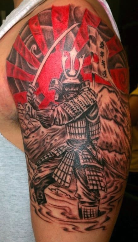 Samurai illustration Sleeve tattoo Samurai Irezumi samurai fictional  Character tattoo japanese Dragon png  PNGWing